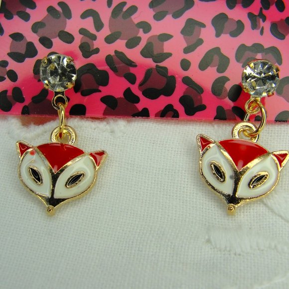 Betsey Johnson Jewelry - FREE w Purchase Betsey Johnson Fox Face Earrings